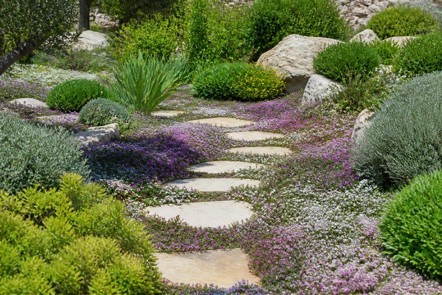 Alternative gazon jardin sec